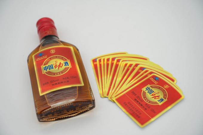 Étiquette de bouteille de boissons réfléchissante Étiquette adhésive amovible résistante aux produits chimiques 2