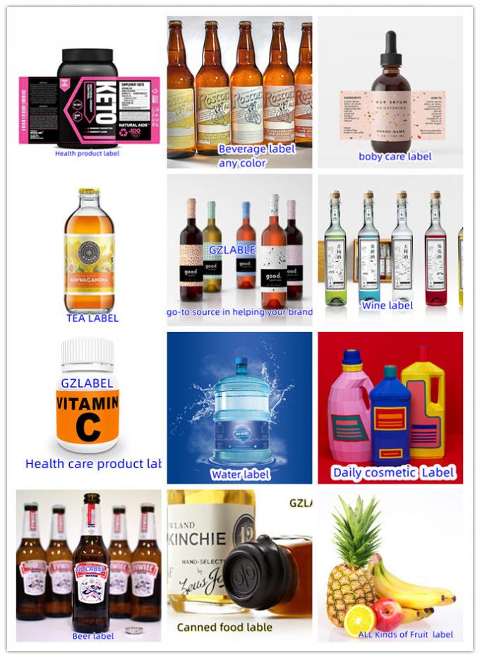 Étiquettes pour aliments et boissons étiquette sur rouleau personnalisée application unique 3