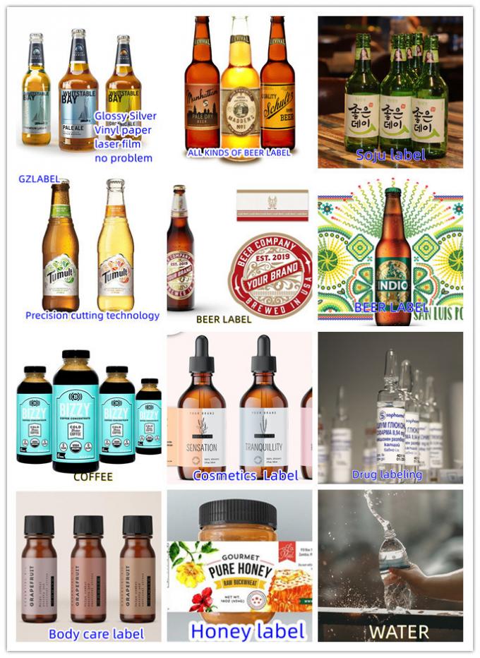 16Étiquettes personnalisées de bouteilles de bière avec élimination de colle locale pour une application facile 0