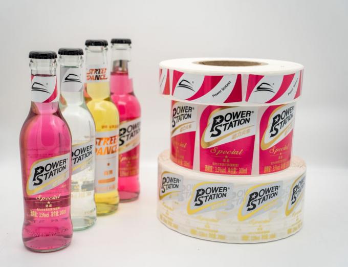 Logo personnalisé Étiquette de bouteille de boissons Auto-adhésif Étiquette transparente 6