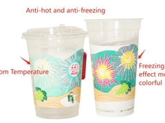 Tinte spéciale, de couleur vive en cas de congélation