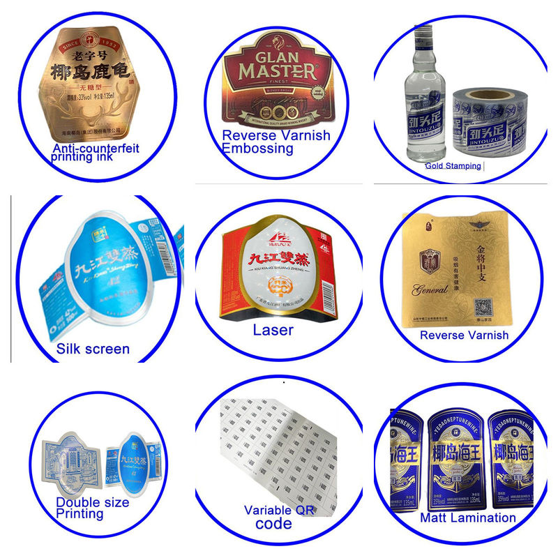 Autocollant d'étiquette personnalisé pour solution d'emballage de boissons Professionnel avec matériaux et designs personnalisables pour acheteur B2B