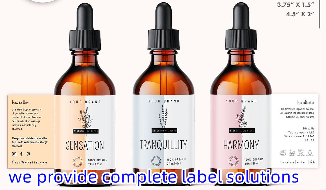 Étiquette personnalisée pour les adresses de couleur Étiquettes de grande taille Autocollant en vinyle Impression métallique Étiquette adhésive