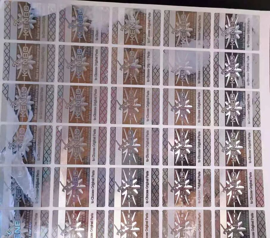 Hologramme laser étiquette en argent Hologramme autocollant laser étiquettes anti-contrefaçon Hologramme autocollant avec code Qr