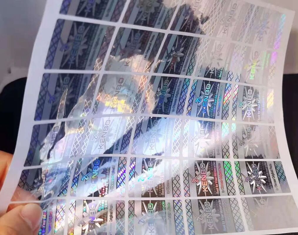 Hologramme laser étiquette en argent Hologramme autocollant laser étiquettes anti-contrefaçon Hologramme autocollant avec code Qr