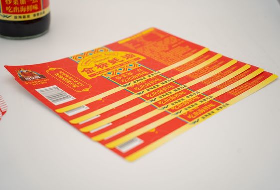 Étiquette de colle humide personnalisée pour les condiments avec presse rotative entièrement automatique et impression couleur 10-12