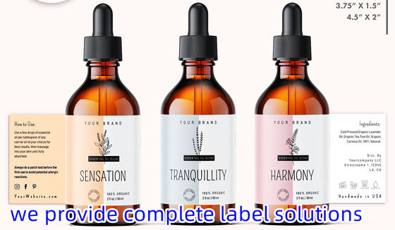 Étiquette personnalisée pour les adresses de couleur Étiquettes de grande taille Autocollant en vinyle Impression métallique Étiquette adhésive