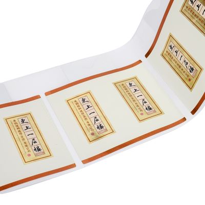 Étiquette autocollante adhésive imprimée en rouleau de papier transparent étanche