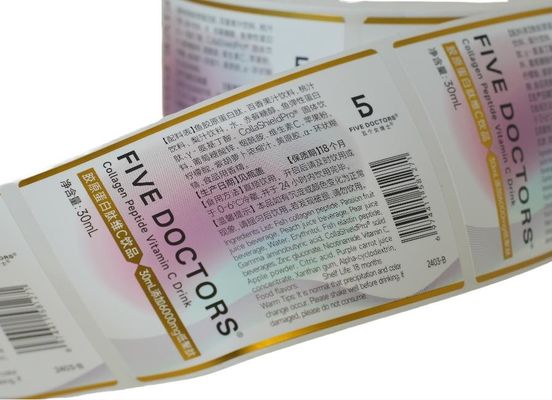 Étiquette auto-adhésive personnalisée pour l'emballage Vinyle autocollant imperméable à l'eau Étiquette d'impression en rouleau Autocollant rond