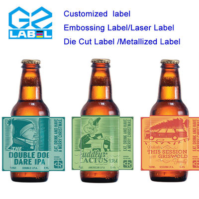 16Étiquettes personnalisées de bouteilles de bière avec élimination de colle locale pour une application facile